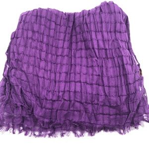 SCARF - CRINKLY- LOOK FABRIC in PURPLE